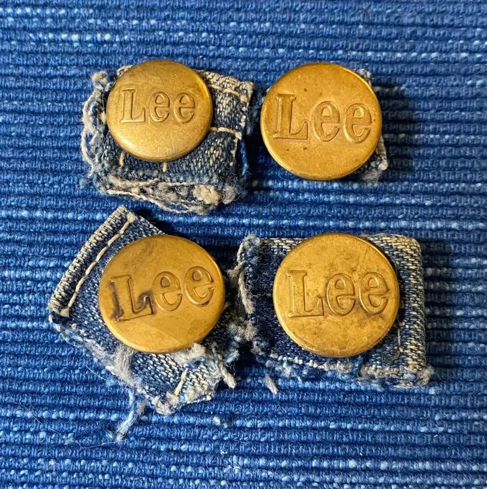 Vintage Lee Workwear Brass Rivet Button Lot 87B